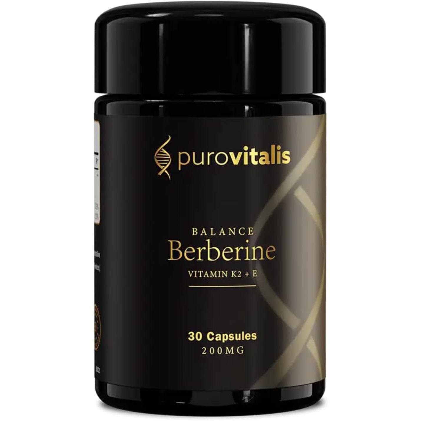 PUROVITALIS Dihydroberberine 200Mg, High Strength Berberine, Blood Sugar Control Supplement, with Vitamin K2 and E, 1-Month Supply (30 Vegan Capsules)