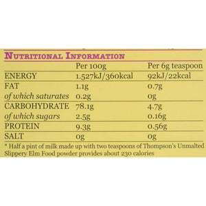 Thompson'S Slippery Elm Plain Food 454 G