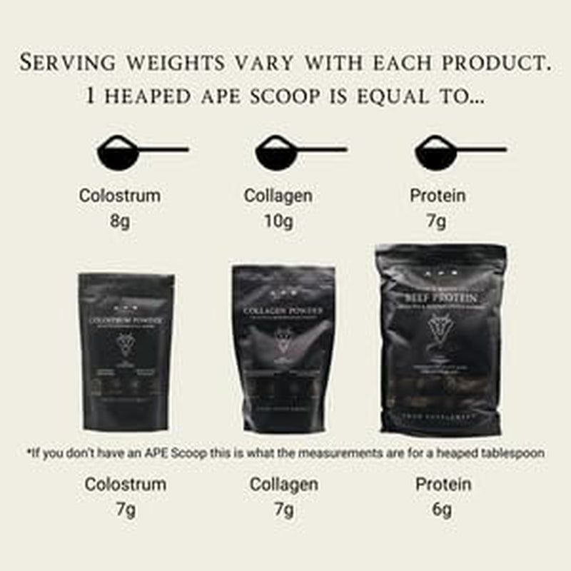 APE Nutrition Collagen Powder Peptides | 400G Type 1 & 3 Bovine Collagen Protein | 100% Grass-Fed & Finished, Ancestral Supplement UK | Unflavoured, Improves Hair Skin & Nail Health