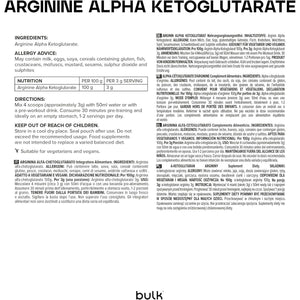 Bulk Arginine Alpha Ketoglutarate (AAKG), 500 G
