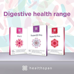 Healthspan Super20 Pro Supports a Healthy Gut (60 Capsuels) | Probiotic with 20 Billion Live Friendly Bacteria | from Five of the Best Strains | Promotes Friendly Bacteria in Your Gut | Vegan