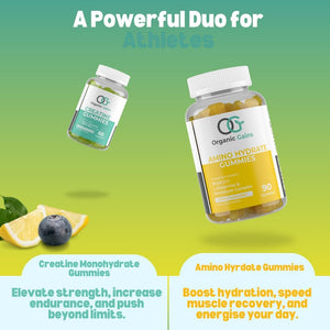 OG Creatine Monohydrate 5000Mg Max Gummies - Natural Blueberry Flavour, Vegan, Energy Boost for Athletes - Premium Pre Workout for Men & Women, Superior Absorption, Formulated by Doctors