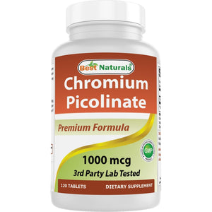 Best Naturals Chromium 1000 Mcg 120 Tablets
