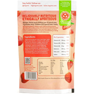 Vegums Multivitamin for Vegans – Natural Vegan Gummy Vitamins with B12, D3, Iodine & Selenium – Sugar-Free – Plastic-Free – 30 Gummies – Vegan Supplement for Adults & Kids