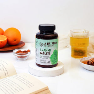 Arumba Ayurveda Brahmi Tablets 240 Tablets, 400 Mg per Tablet, Made with Pure Bacopa Monneri Leaf Powder