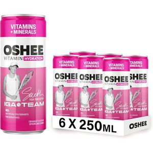 Oshee Vitamin Energy Formula 250Ml Vitamins + Minerals (Pack of 6) - Niacin, Biotin, Zinc, Selenium - Multipack - Packaging May Vary