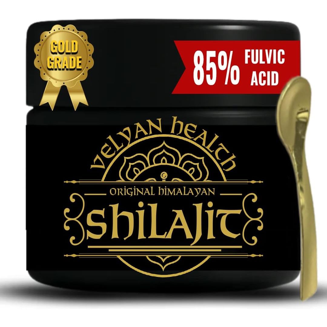 High Grade Himalayan Shilajit Resin Extract 50G by VELYAN HEALTH – Performance Resin for Energy, Focus, Stamina | Rich in Fulvic Acid | Supports Balance & Vitality for Men & Women | for Daily Strength