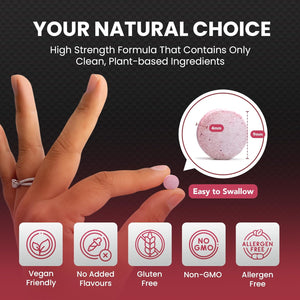 Only Nutrients - Hair Skin and Nails Vitamins, Beauty Supplements with Biotin & Selenium plus Vitamin C, a & E, High-Strength Vegan Supplements for Women/Men, 180 Biotin Tablets