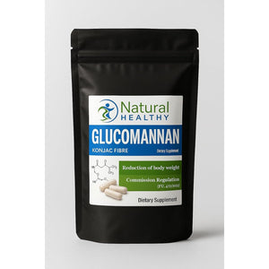 Glucomannan Capsules - High Fiber Supplement for Digestive Health & Weight Management for Man and Women - 60 Capsules - Suitable for Vegans