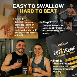 Biorevive Cut Xtreme Thermogenic Fat Burner – New Formula Vegan 780Mg Capsules with L-Carnitine, Green Tea, B Vitamins & Caffeine for Energy, Focus & Metabolism Support, Pre-Workout Supplement