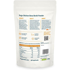 Freja Bone Broth Powder | 100% Natural Collagen & Protein Powder | Free-Range Chicken | Amino Acids & Minerals | Nutrition for Healthy Gut, Joints, Skin, Hair & Nails | 300G (15 Servings)
