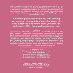 Urtekram Organic Rose Body Lotion, 245 Ml