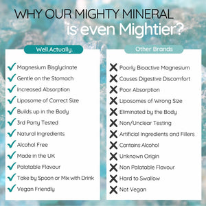 WELL ACTUALLY Liposomal Magnesium Glycinate High Strength 2000Mg - High Bioavailability Liquid Magnesium Bisglycinate Supplement for Brain, Muscle, Sleep Support - Lime & Blackberry (250 Ml)