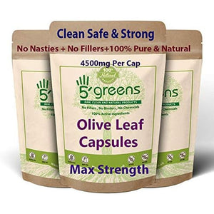 Olive Leaf Extract (Non-Gmo) Super Strength: 40% Oleuropein - 450Mg 10:1 Strength Equivalent to 4500Mg per Capsule - Vegetarian - No Oil -120 Capsules