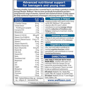 Wellteen Vitabiotics Him Original, 30 Count