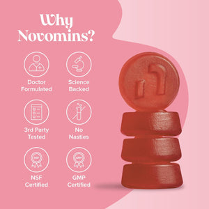 Fertility Supplements for Women - 400Ug Folic Acid, Inositol, Vitamin D, C, E, Coq10-25 Prenatal Vitamins - Vegan & Gluten Free Conception Vitamins for Women - 60 Fertility Gummies - Novomins