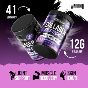Warrior Collagen Powder 500G – Hydrolysed Peptides (Bovine) – Supplements for Women & Men – Pure Nutrition Supplement – Improves Muscle Recovery, Skin Health, Joint Support –Halal Cert (Unflavoured)
