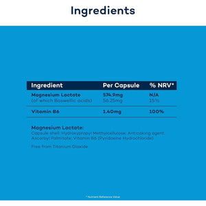 Magnesium+ 575Mg Supplement – 28 High Strength Capsules – Magnesium Lactate & Vitamin B6 Health Supplements to Reduce Tiredness & Support Bone Health – Supplements by Futureyou Cambridge
