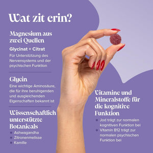 Magnesium Glycinate Gummies - Calm Gummies with 450Mg Magnesium Glycinate, Ashwagandha, Glycine, Lemon Balm, Chamomile, Vitamin B12 and Iodine – Rescue and Calms Your Mind - Novomins