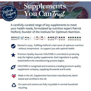 Patrick HOLFORD Optimum Nutrition Formula/The Ultimate, Multi-Vitamin & Mineral Supplement/For Daily & Long-Term Health / 24 Nutrients/Naturally Sourced / 60 Tablets/Vegan/For Women & Men