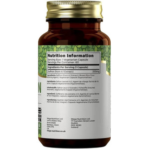 EZ Saffron Supplement | 60 High Strength Saffron Capsules - 200Mg (From 4:1 Extract) Safron Herb Extract per Serving | Non-Gmo, Gluten & Allergen Free | Manufactured in the UK