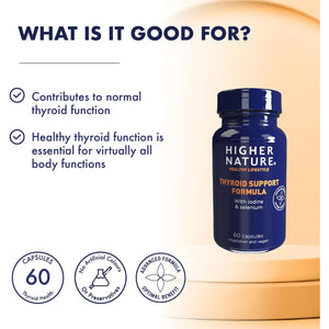 Higher Nature - Thyroid Support Formula - with Iodine & Selenium - Thyroid Support Supplement - Vegetarian & Vegan - 60 Capsules
