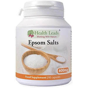 Epsom Salts (Magnesium Sulphate) 600Mg X 80 Capsules (100% Additive Free Supplements)