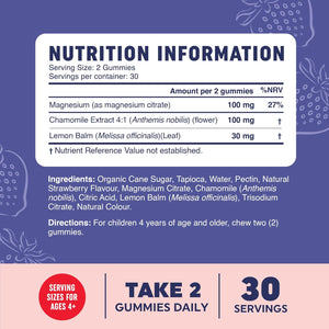 Magnesium Gummies for Kids Relaxation & Natural Wake-Rest Cycles | Relaxing Magnesium for Children with Chamomile & Lemon Balm | Non-Gmo, Gluten-Free & Third-Party Tested | Calming Gummies 60 Ct