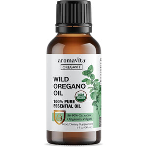 Wild Oregano Oil Organic - 100% Pure Undiluted Organic Wild Oregano Oil with 86-90% Carvacrol, Immune Support - Plant-Based, Herbal Supplement - Vegan, Non GMO, Gluten Free, 1Fl.Oz/30Ml