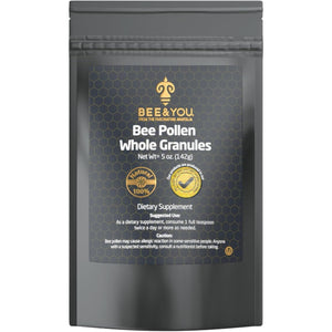 Bee and You 100% Raw Bee Pollen Granules, Supplement, Natural Superfood, Amino Acids, Antioxidants, Enzymes, Vitamin B, Paleo, Keto Friendly, Gluten Free, 142G Bag (1 Pound (Pack of 1)