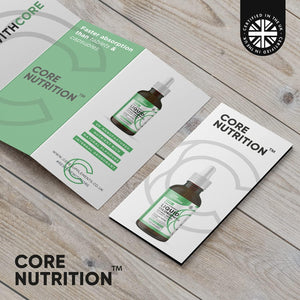 Liquid Chlorophyll Drops for Water - High Strength of 6000Mg per 60Ml Bottle at 4X Concentration - 2 Month Supply of Chlorophyll Liquid Drink - Made in UK by Core Nutrition