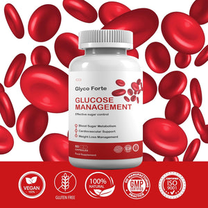 Glyco Forte Glucose Management Supplement, Blood Sugar Metabolism, Metabolic Health, Weight Management, 60 Capsules, 1 Capsule per Serving, 60 Servings