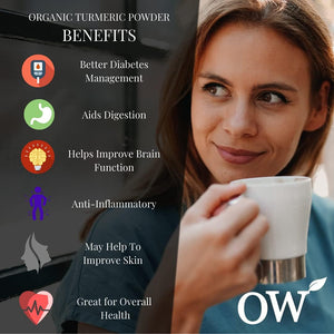 Organic Turmeric Powder (1Kg) | 200+ Servings | High Strength | Premium Curcumin | Golden Superfood | Anti-Inflammatory & Antioxidants I 100% Pure & Natural by Organic Wonders®