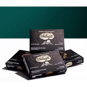 Premium Pure Shilajit Dry Drops by Siberian Green Altai Golden Mountains - 60 Count (200 Mg) Food Supplement Fulvic Acid