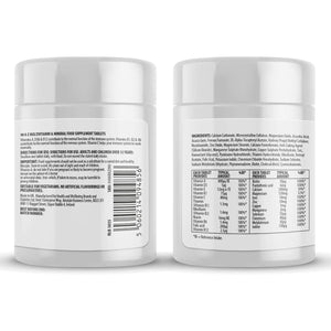 A-Z Multivitamin and Minerals Tablets, Vitamins for Men'S and Women'S, 23 High Strength Vitamins and Minerals Including Iron, Zinc Vitamin C and More (90)