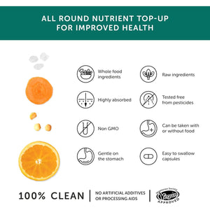 Multi VIT & Mineral – Together Health – Everyday Nutrient Top-Up – 24 Whole Food & Plant-Based Nutrients – Vegan Friendly – Made in the UK – Pack of 3-90 Vegecaps