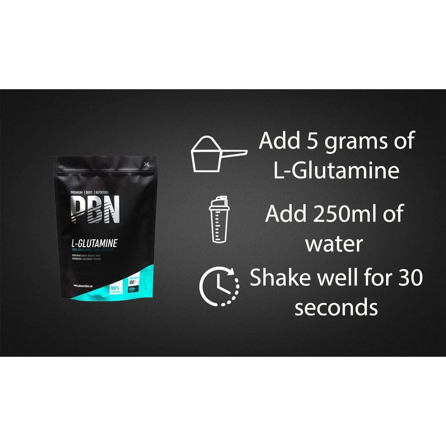 PBN L-Glutamine 500G Pouch