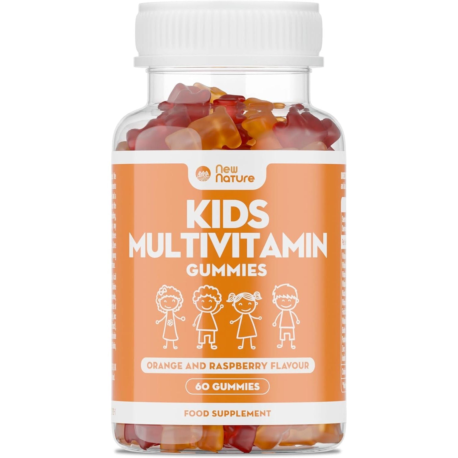 Kids Multivitamin Gummies with Zinc, Vitamin C & Vitamin D - Vitamins for Kids Aged 3+ - Zinc for Immune System - Kids Vitamins (60 Gummies)