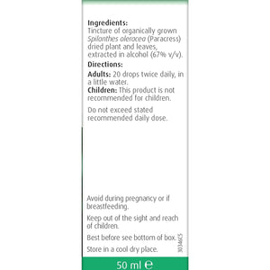 A.Vogel Spilanthes Paracress Drops | Extract of Organically Grown Spilanthes Oleracea | Suitable for Vegans | 50Ml