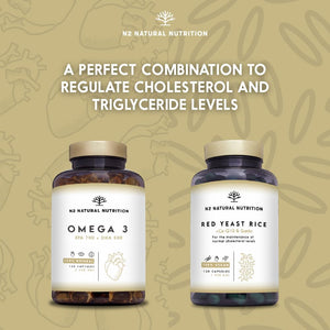 Omega 3 2000Mg 700Mg EPA + 500Mg DHA with Vitamin E, Supports Normal Heart, Brain & Vision Function. Heavy Metal Free. 120 Softgel N2 Natural Nutrition