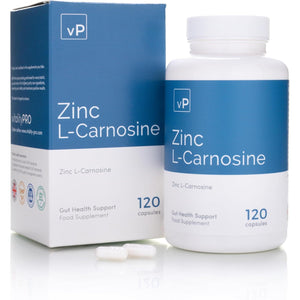 Vp Vitality Pro Zinc L-Carnosine 37Mg X 120 Capsules - over 99% Purity Third Party Tested - Gut Health Zinc Carnosine Supplement - Vitality Pro