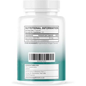 Vinco Spermidine Supplement - 10Mg X 120 High Strength Spermidine Capsules - 99% Purity - Supports Healthy Ageing & Longevity - Non GMO & Gluten Free - Made in the UK