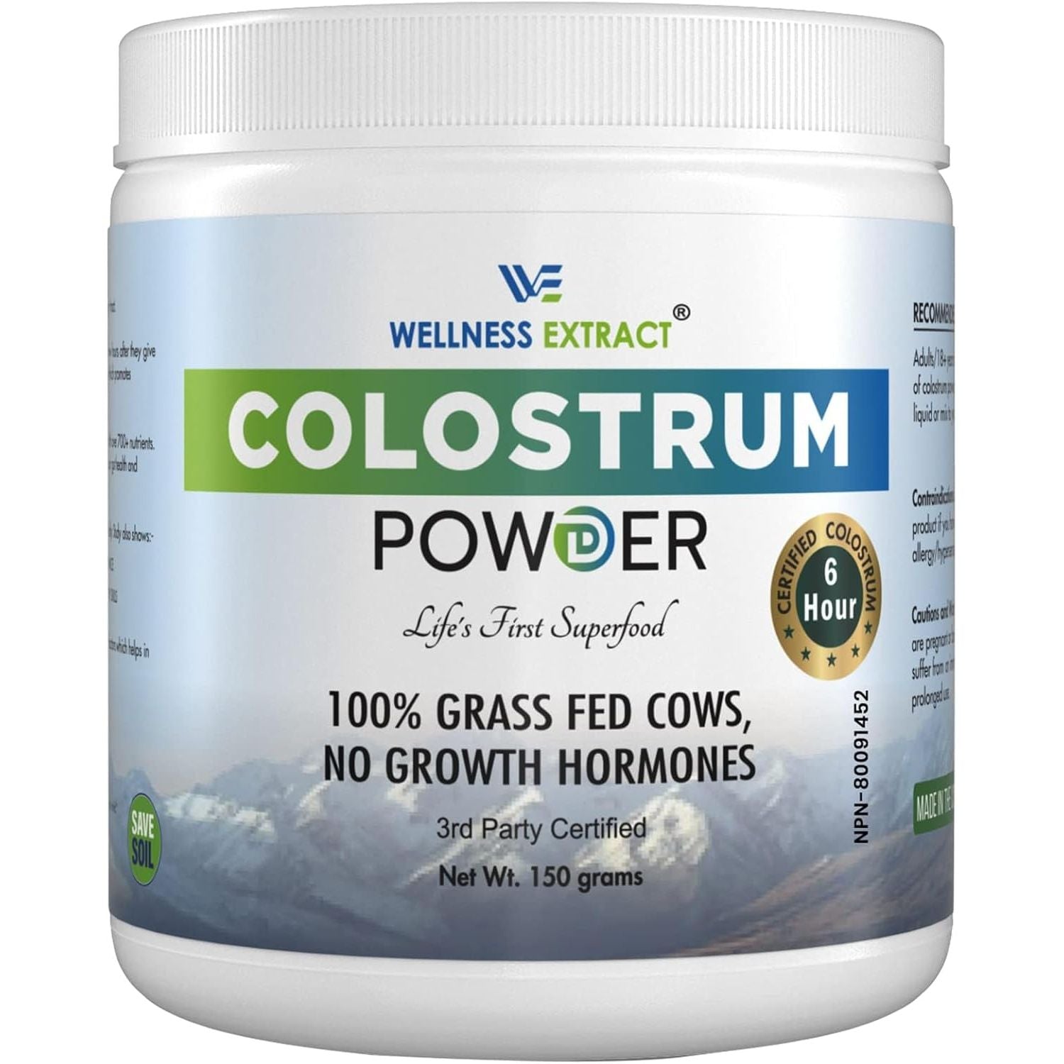 Colostrum Powder 100% All Natural Bovine | Maximum Strength | 150G | Absorbs Readily | Properties of Anti-Aging, Immune, Metabolic, & Other Essential Factors
