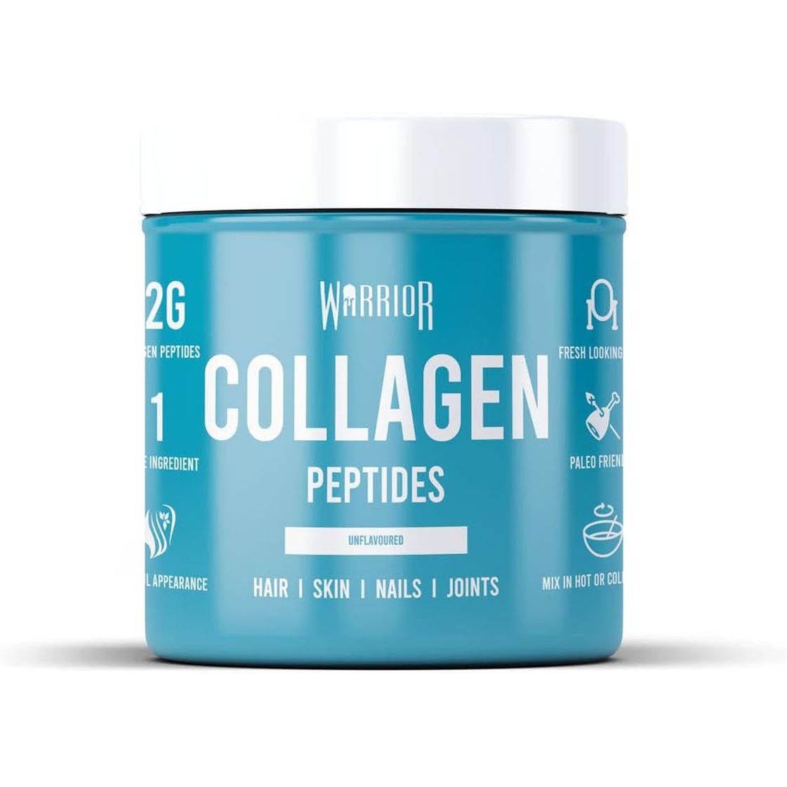 Warrior Collagen Peptides - Collagen Powder - 180G - Made from Premium Bovine Hydrolysed Collagen - to Promote Healthy Skin, Hair, Nails, and Joints (Unflavoured)