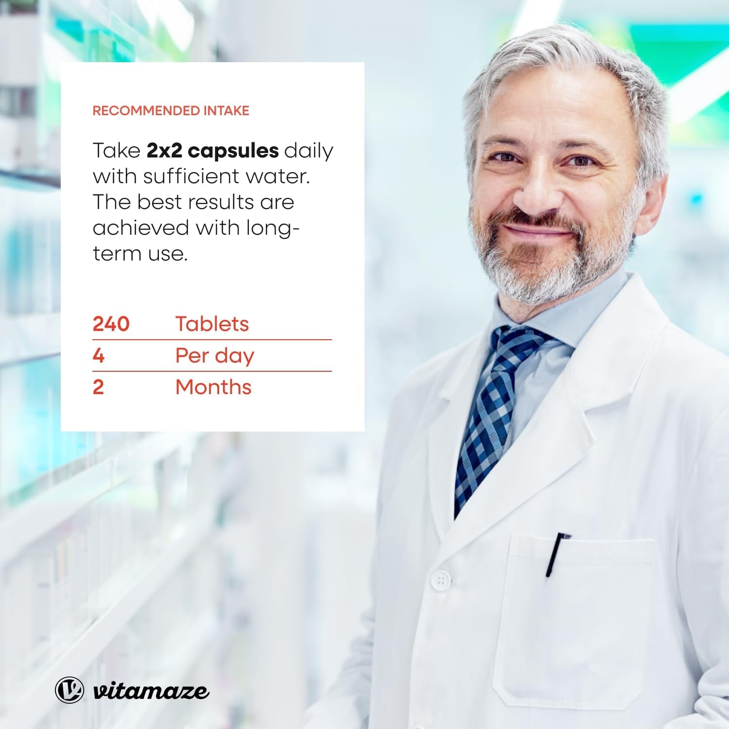 Maca Root Capsules for Women and Men with L-Arginine, B6, B12 and Zinc - Hormonal Balance, Anti-Stress, Energy Booster - 240 Capsules for 2 Months - Organic Supplement, German Quality- Vitamaze