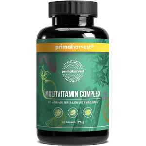 Primal Harvest Multivitamin Complex - Daily One-A-Day Supplement with Biotin, Zinc & Vitamin Complex, High Dosage, for Men & Women,1 Pack: 30 Servings