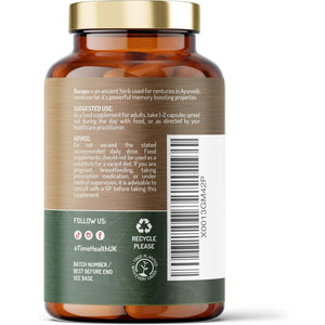 Bacopa Monnieri High Strength 50% Bacosides - Zero Additives - Pullulan (120 Capsule Bottle)