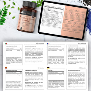 Bilberry Extract 10,000Mg X 180 Tablets - 6 Months Supply - 10 X More Anthocyanidins