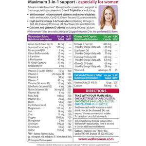 Wellwoman Max, Beauty Supplements, Maximum Support Formula for Women Wanting to Boost Energy, Immune System and Bone Health, 84-Multivitamin Tablets by Vitabiotics