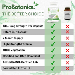 Organic Soursop Capsules | Full Spectrum 13500Mg 30:1 Extract per Serving | Potent Antioxidant & Immune Support - 60 Capsules